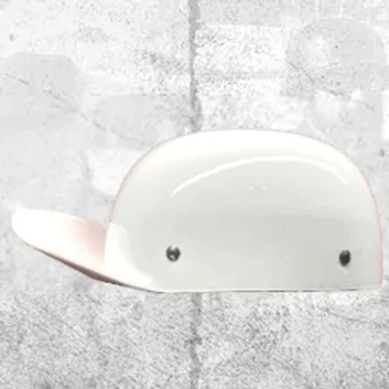 MicroLid Curve -Baseball Motorcycle Helmet White Gloss