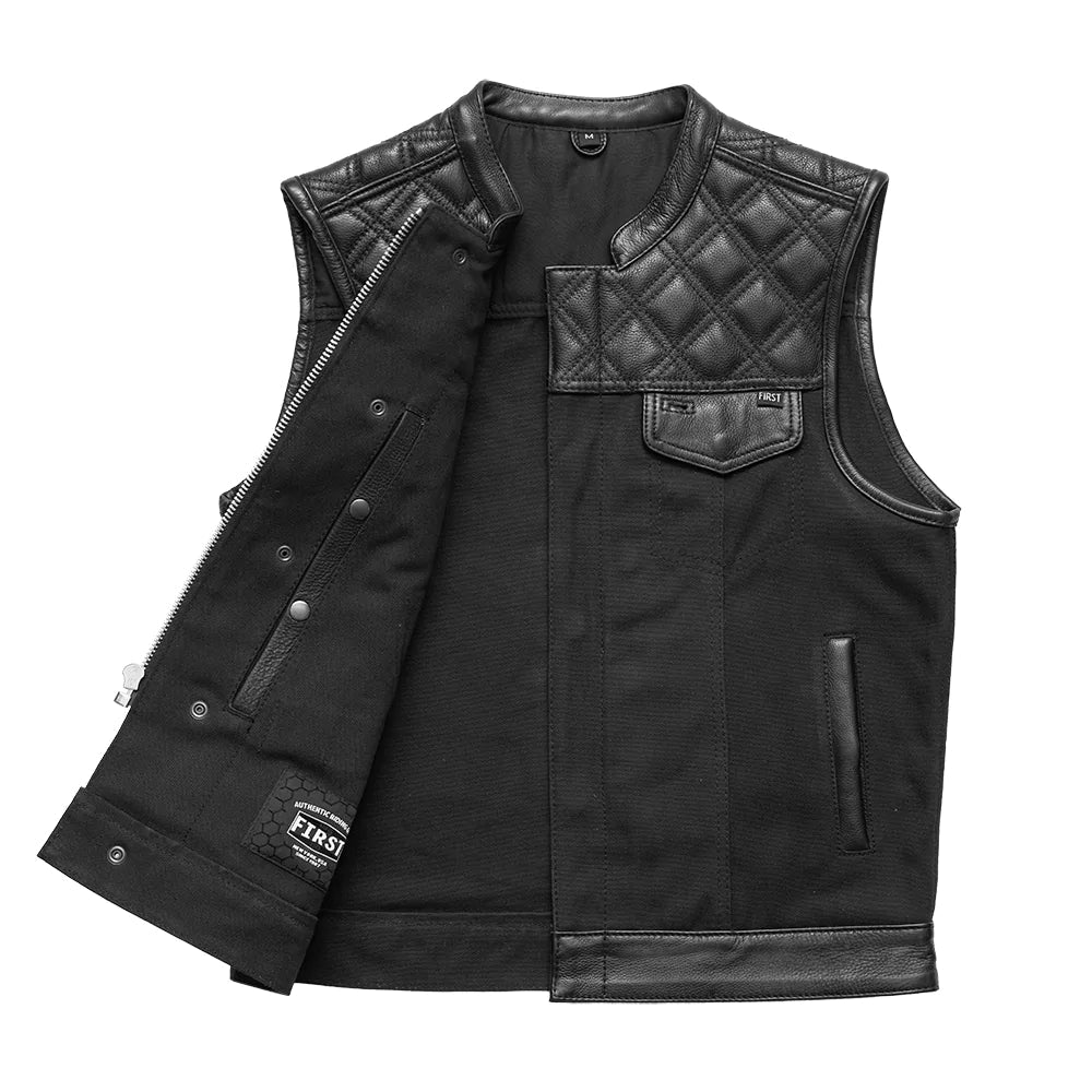 Hunt Club- Diamond Quilt Men's Blk Vest - Skootdog.com