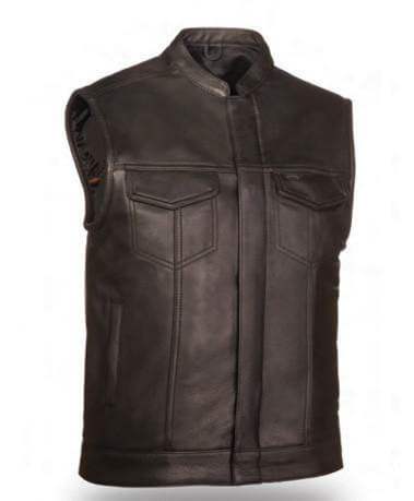Men's Leather Vest "Blaster" FMM690BSF - Skootdog.com