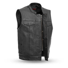Sharp Shooter - Men's Motorcycle Leather Vest - Skootdog.com