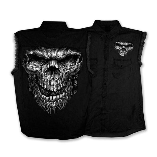 Shredder Skull Black Sleeveless BLK S Men's Shirts