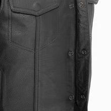 Sniper - Men's Motorcycle Leather Vest - Skootdog.com